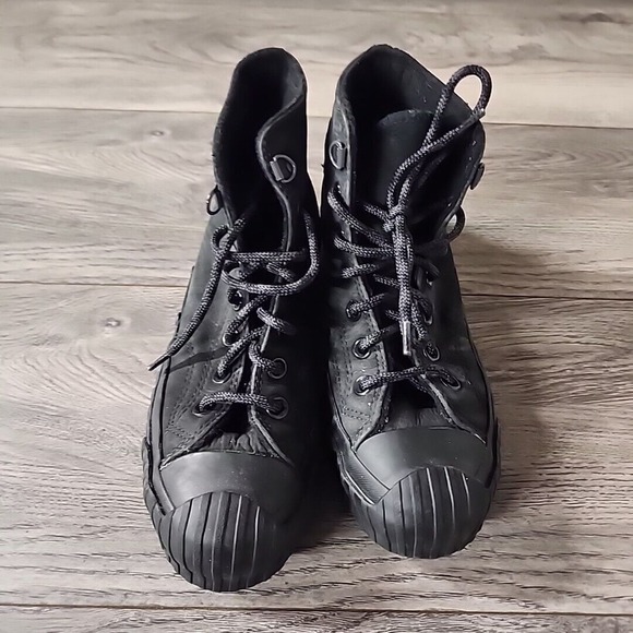 Converse Chuck Taylor All Star Suade Black Hi Top Sz 5.5 - Picture 3 of 5